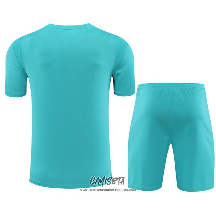 Chandal del Barcelona 2023-2024 Manga Corta Verde - Pantalon Corto